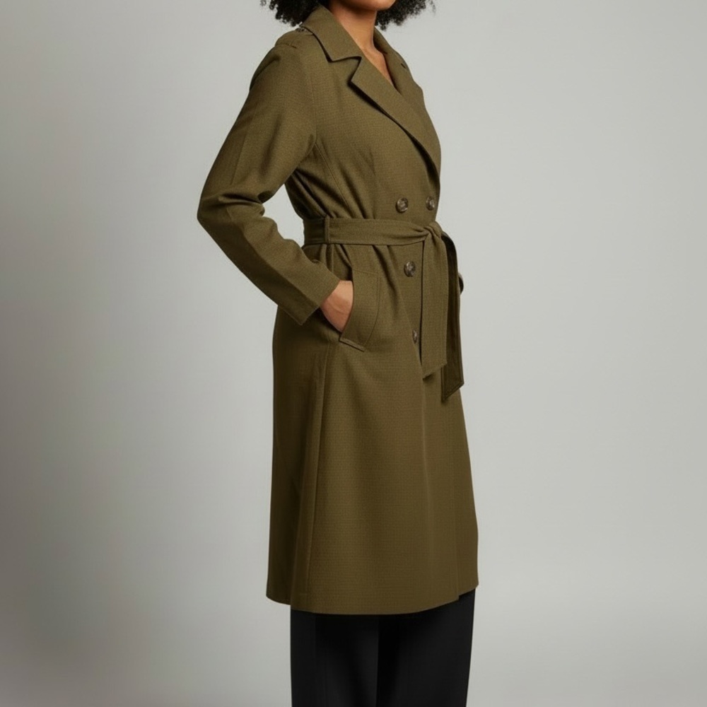 Topshop Olive Green Women's Trench Coat